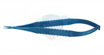 Микроиглодержатель изогнутый с плоской слегка изогнутой ручкой, кончик 0,2 мм, общ. длина 150 мм